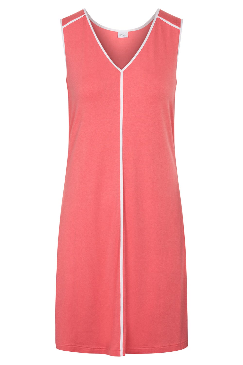 Hollowbild von Ärmelloses Strandkleid im Tennis-Design Sportlich Paspeln Viskose/Elasthan