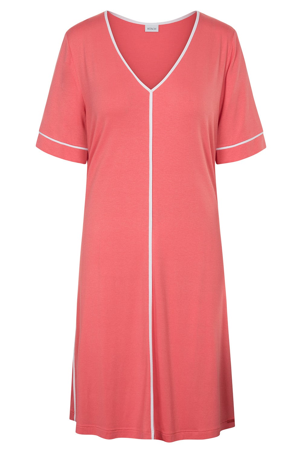 Hollowbild von Strandkleid im Tennis-Design Sportlich V-Ausschnitt Paspeln Viskose/Elasthan