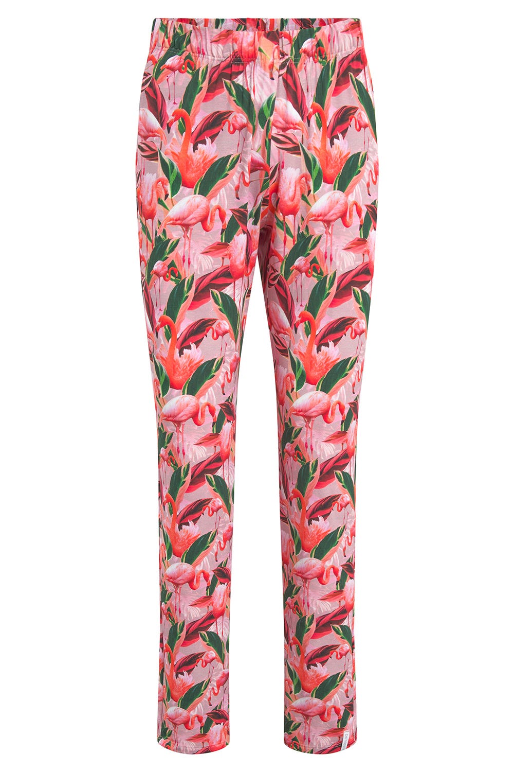 Hollowbild von Pyjamahose im Flamingo-Druck Baumwolle/Elasthan