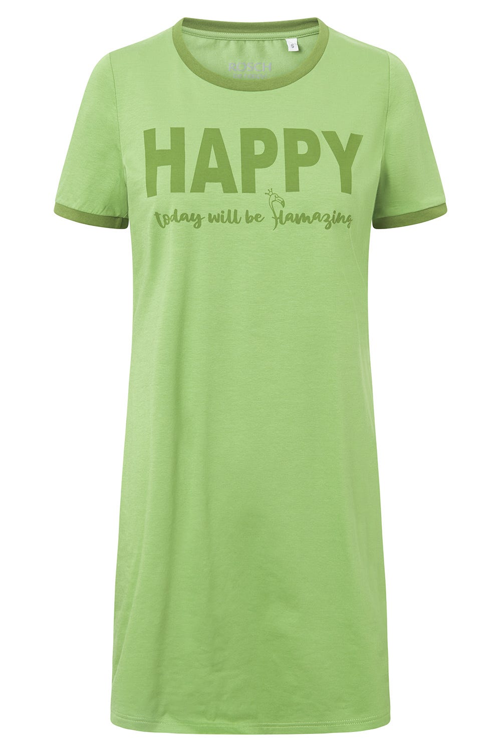 Hollowbild von Nachtkleid mit Statement-Print Grün Baumwolle/Elasthan