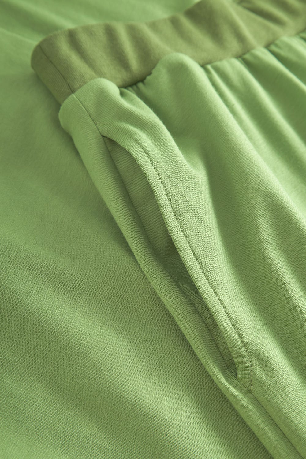 Detailbild 3 von 7/8-Hose in Grün sommerliche Culotte Baumwolle/Elasthan