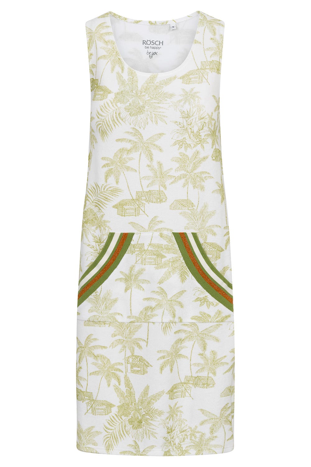 Hollowbild von Frottee-Kleid im Palmenprint Baumwolle/Polyester