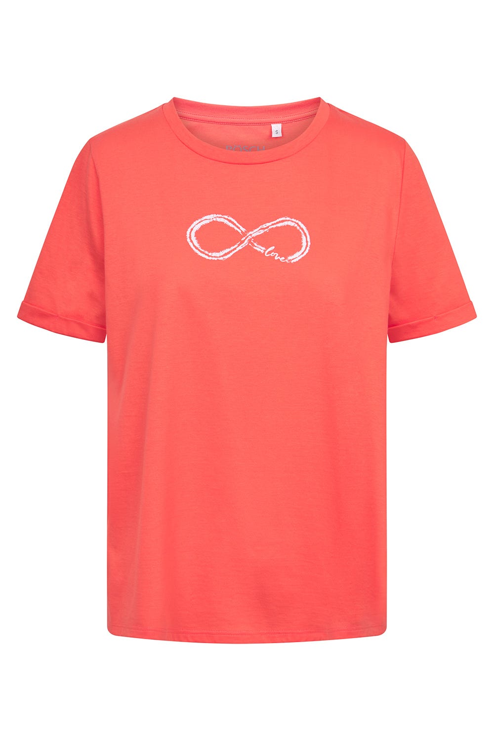 Hollowbild von Pyjamashirt mit Motivdruck Love 100% Baumwolle