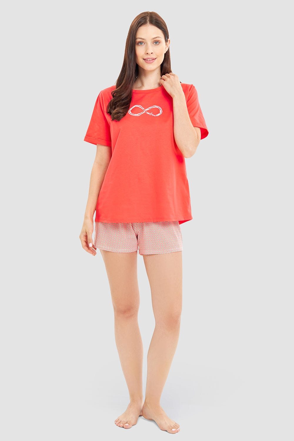 Detailbild 1 von Pyjamashirt mit Motivdruck Love 100% Baumwolle