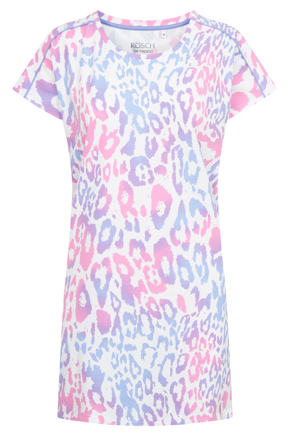 Hollowbild von Nachthemd im modernen Leoprint Baumwolle/Elasthan