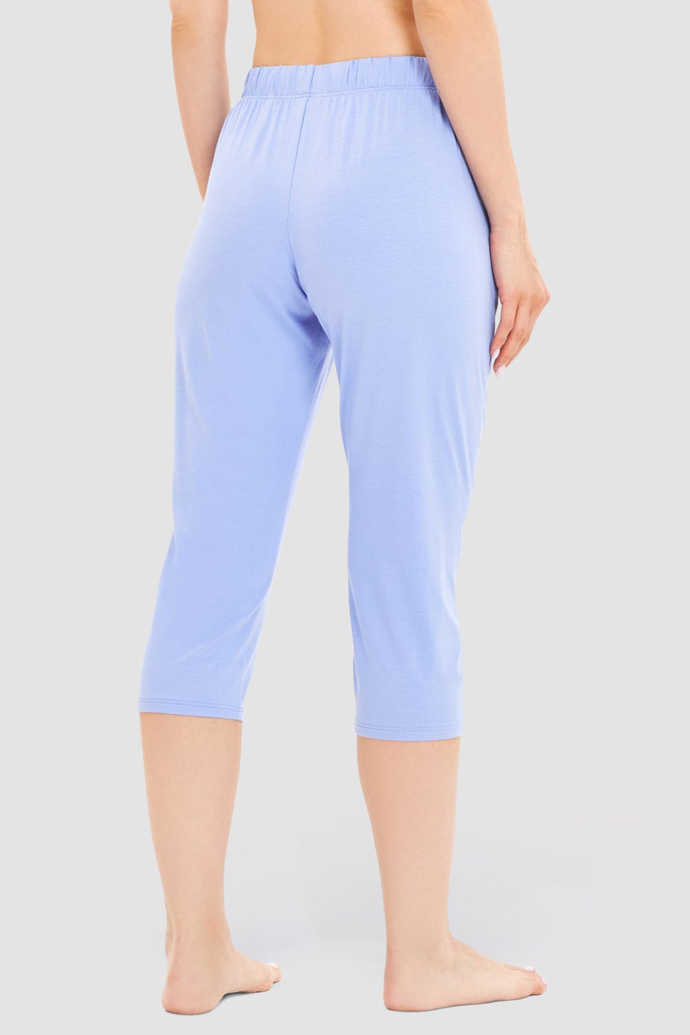 Rückansicht von 3/4-Pyjamahose in Lavendel Viskose/Elasthan