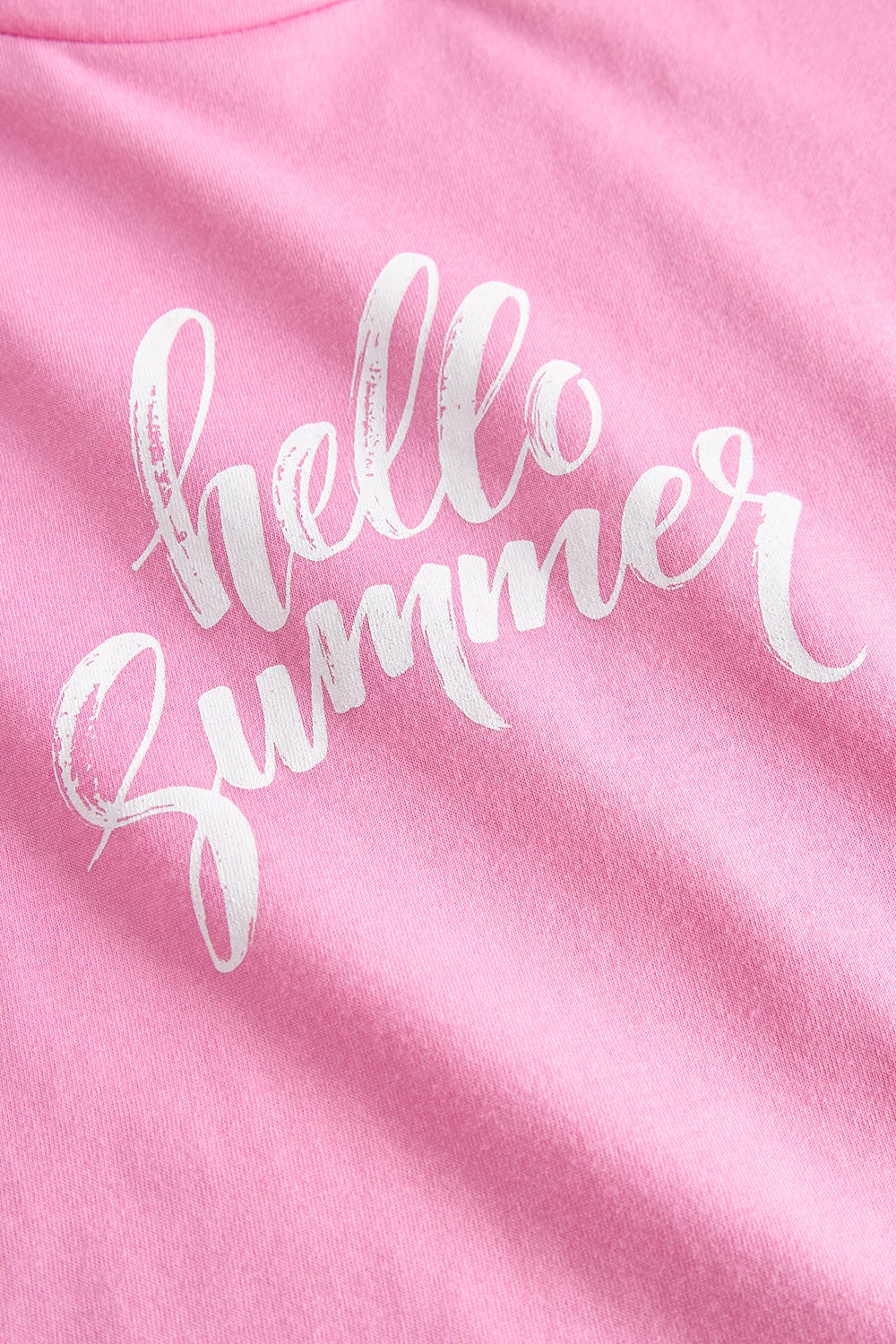 Detailbild 3 von Pyjamashirt mit Schriftzug Sommer 100% Baumwolle
