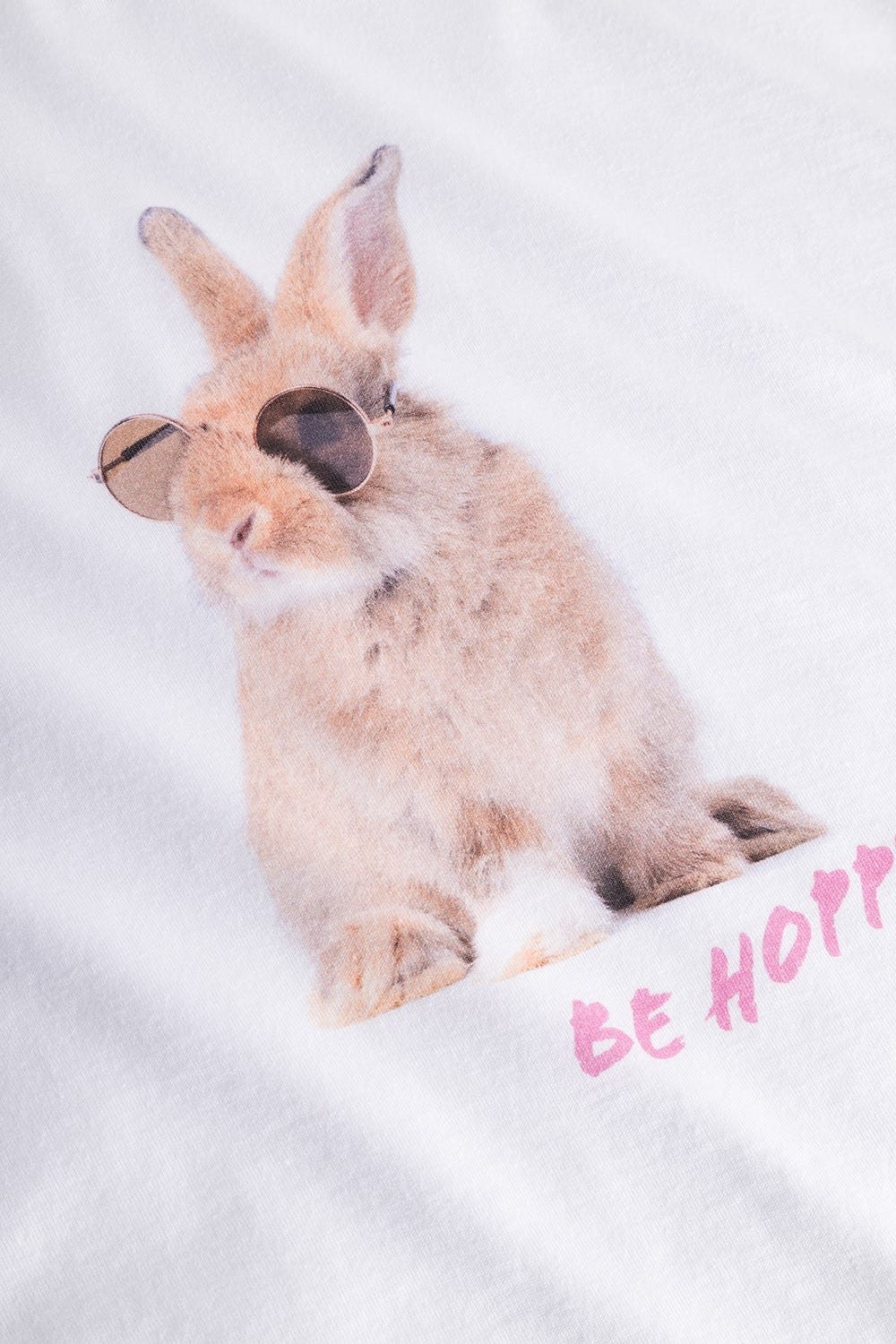 Detailbild 3 von Pyjamashirt mit Motivdruck Hase 100% Baumwolle