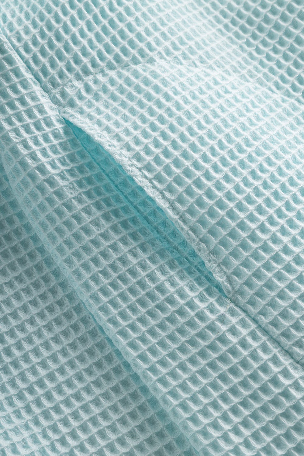 Detailbild 1 von Morgenmantel aus Strukturware Waffeloptik 100% Baumwolle