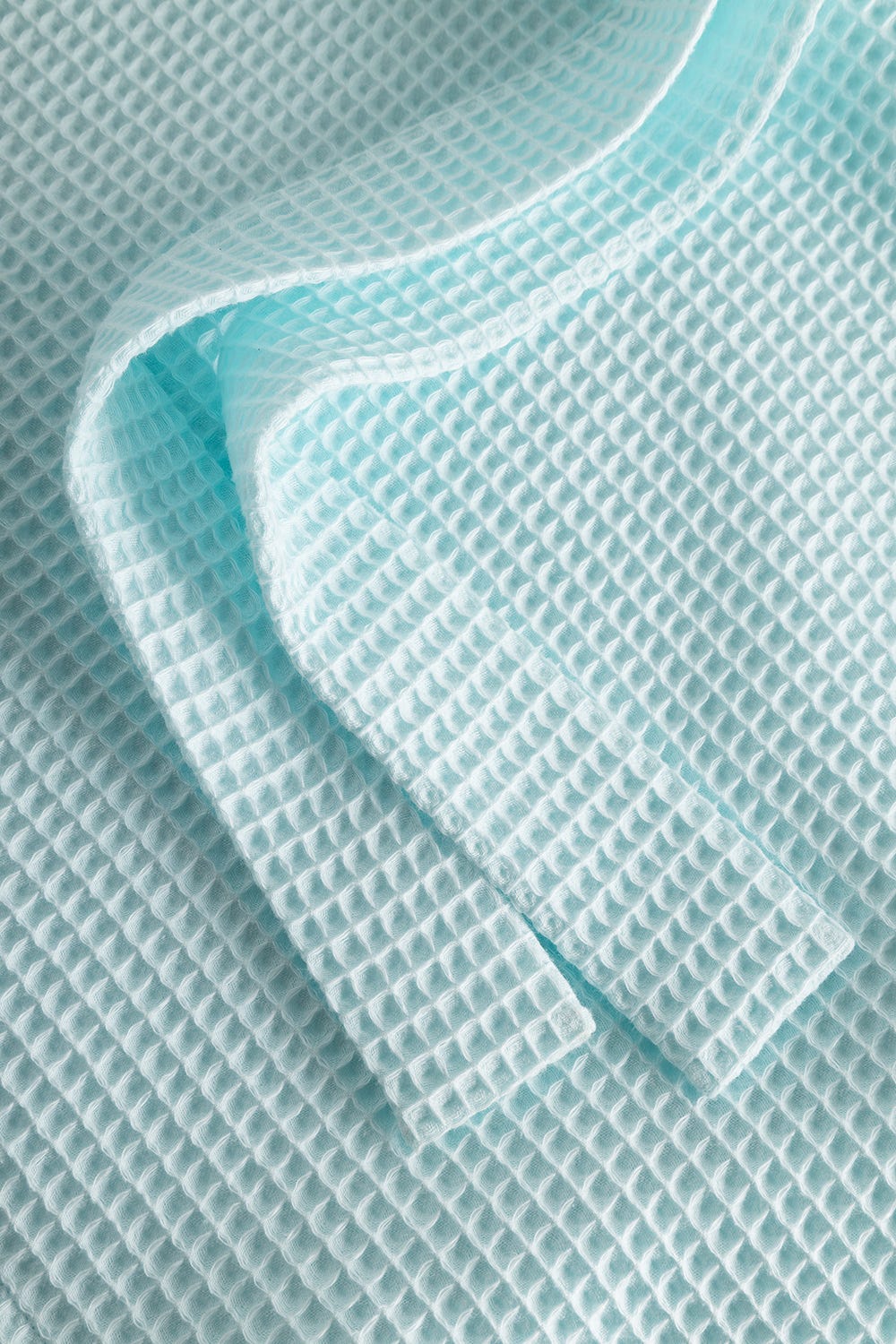 Detailbild 2 von Morgenmantel aus Strukturware Waffeloptik 100% Baumwolle