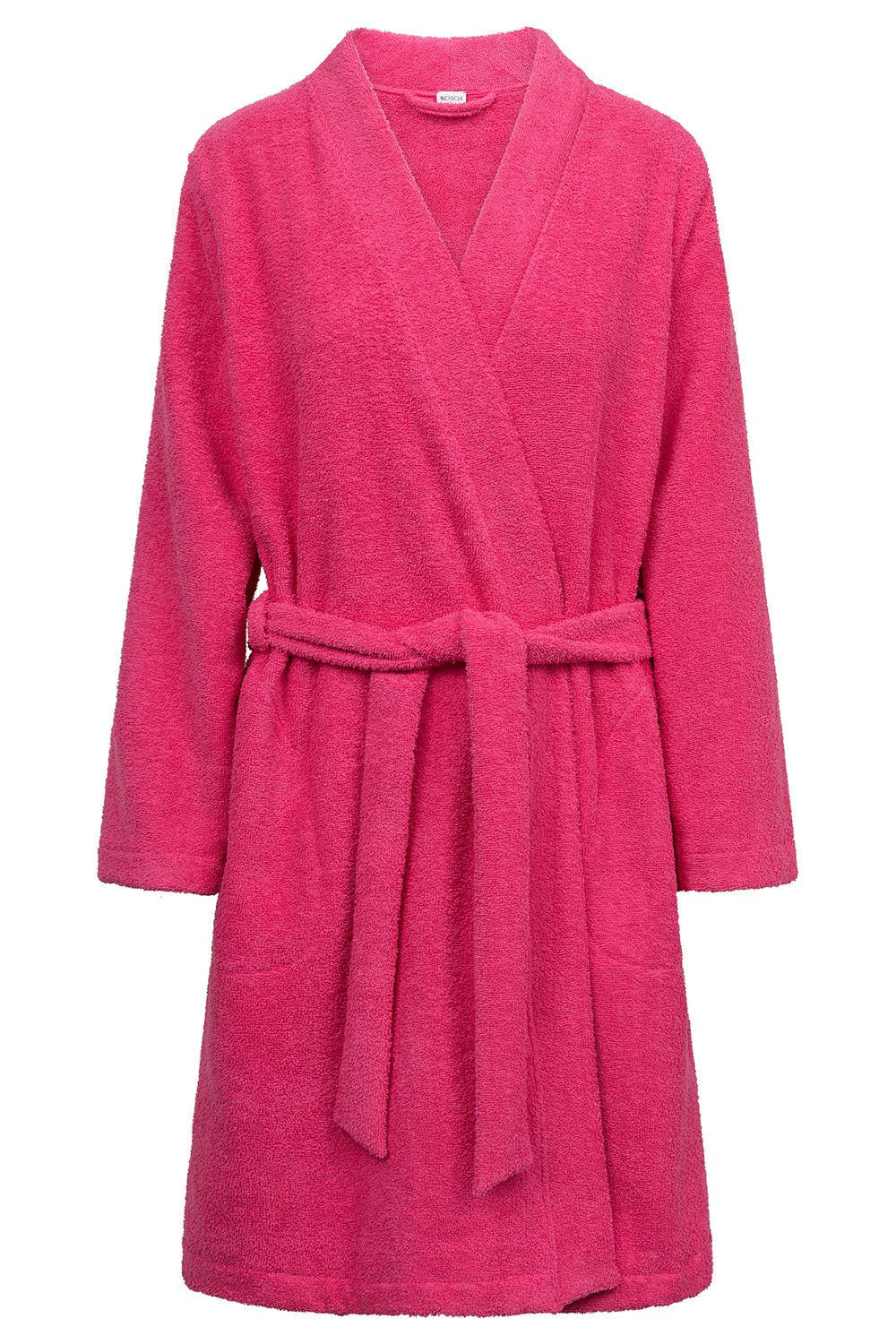 Hollowbild von Bademantel aus Frottee Pink Baumwolle/Polyester