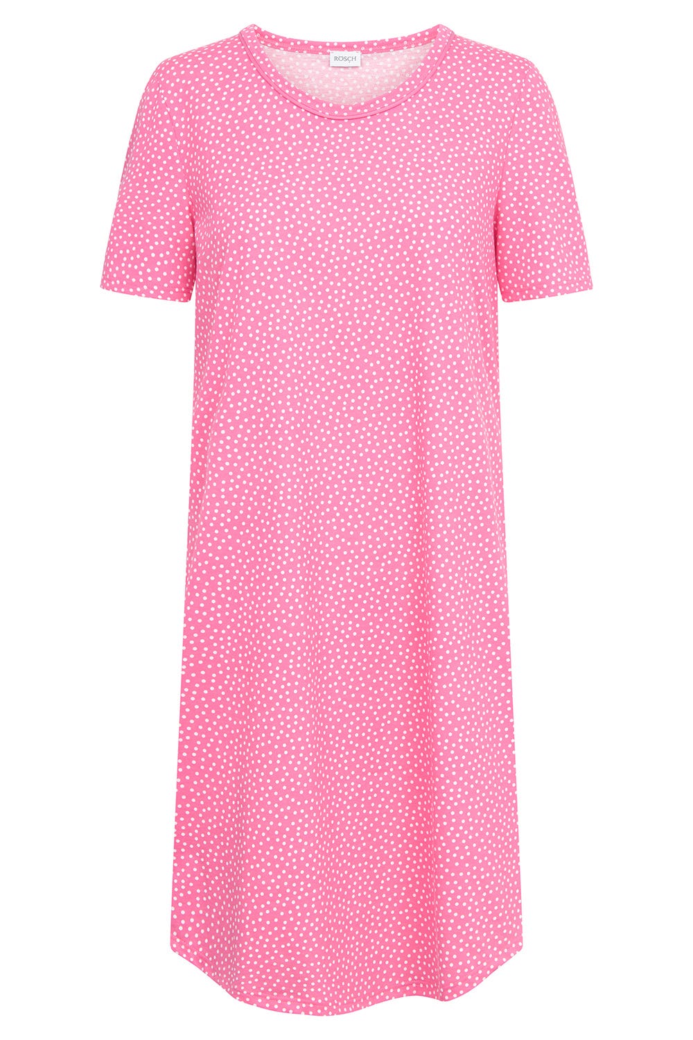 Hollowbild von Nachthemd im Tupfendruck Pink 100% Baumwolle