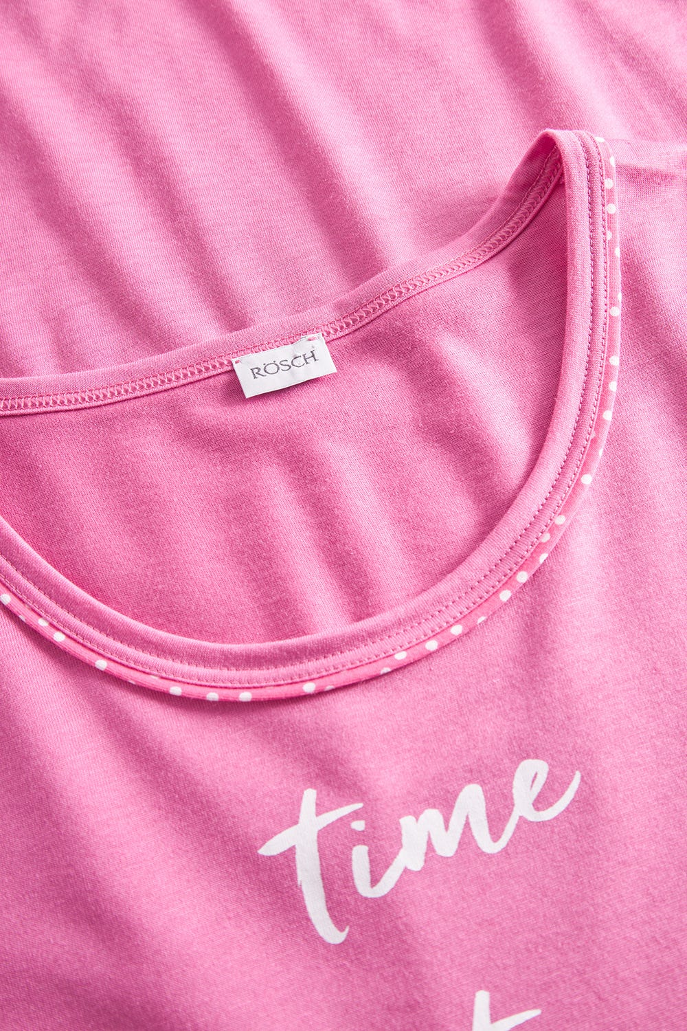 Detailbild 1 von Nachthemd mit Statement-Print Pink Baumwolle/Modal