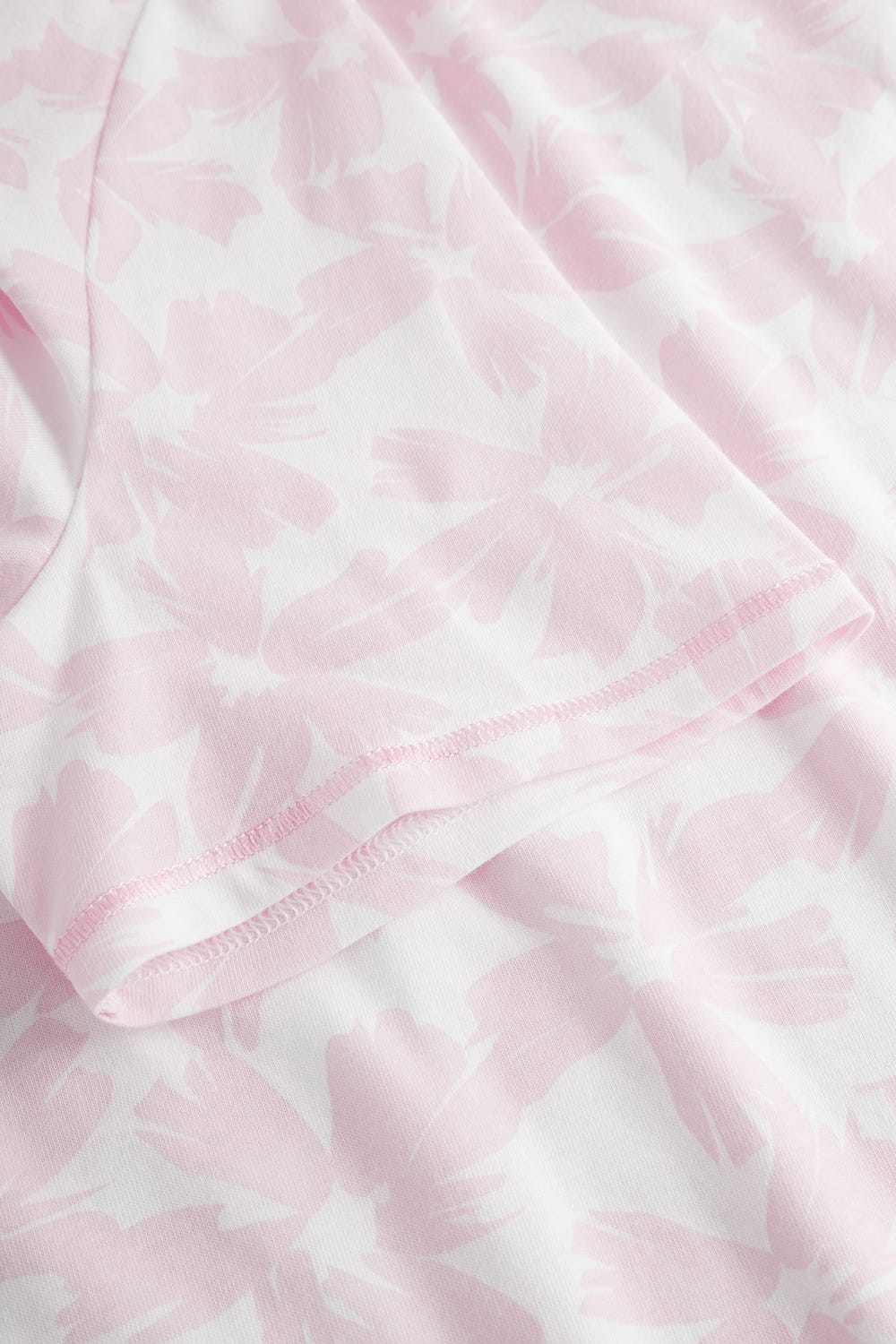 Detailbild 2 von Pyjama im Muster-Mix Blumen Streifen Rosa 100% Baumwolle