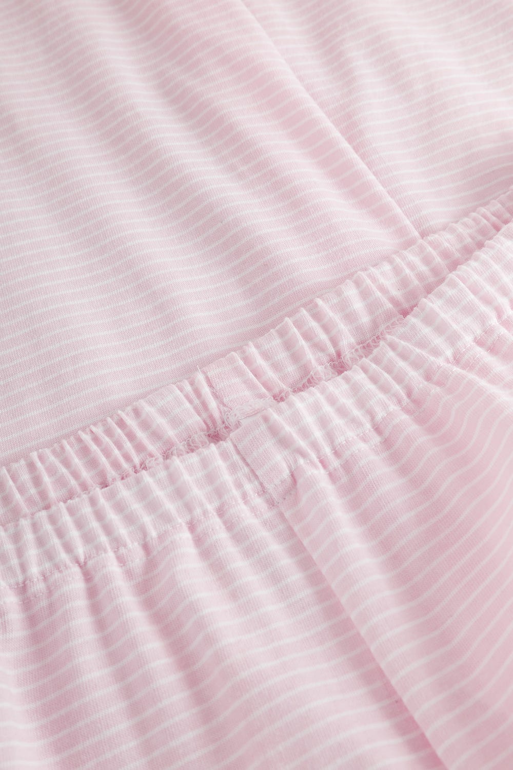 Detailbild 3 von Pyjama im Muster-Mix Blumen Streifen Rosa 100% Baumwolle