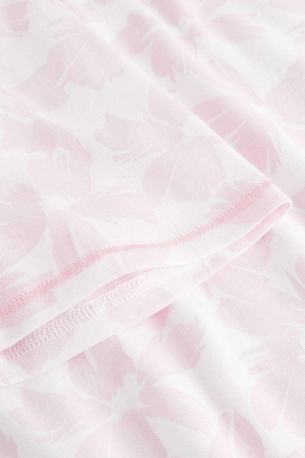 Detailbild 2 von Nachthemd im Muster-Mix Blumen Streifen Rosa 100% Baumwolle