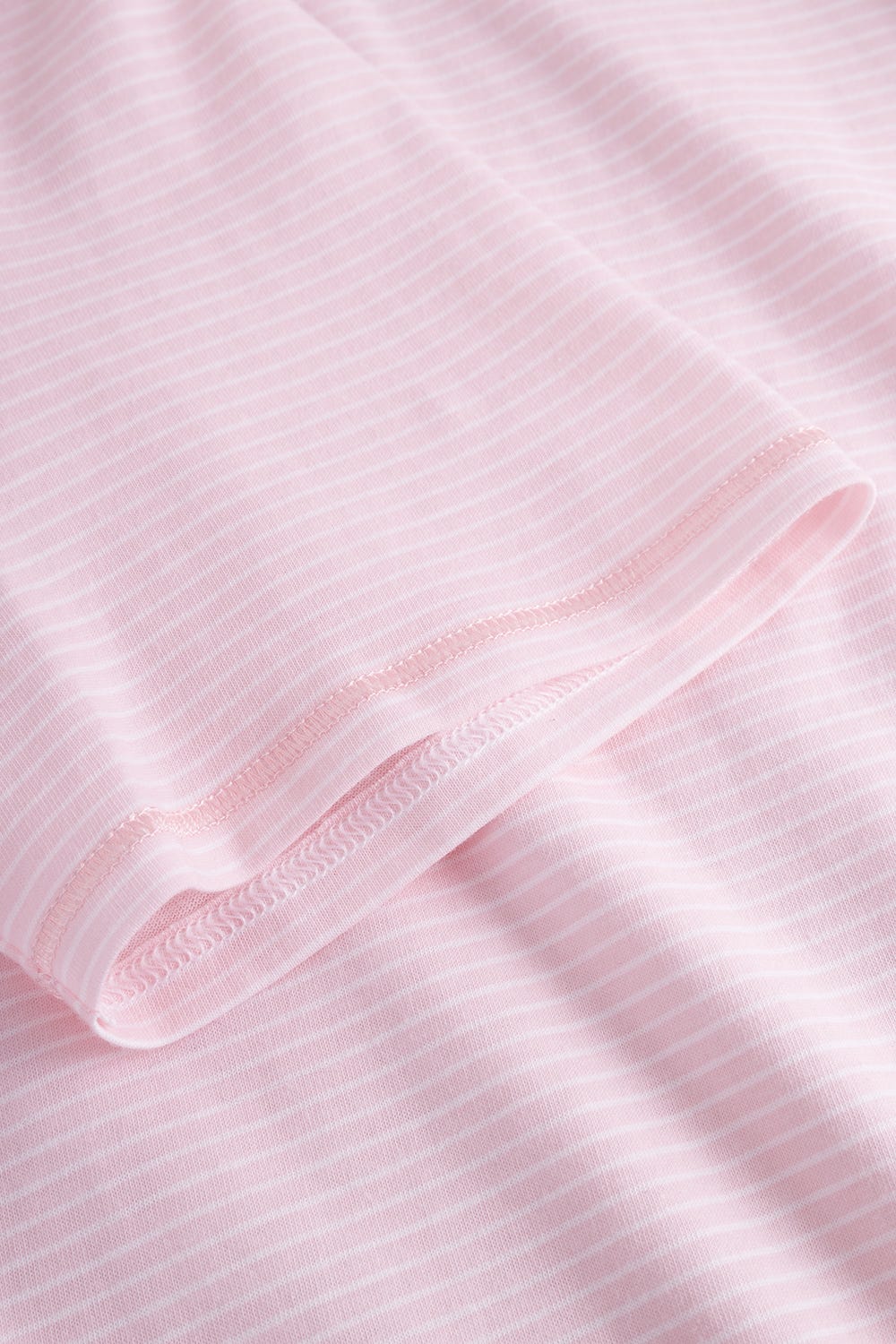 Detailbild 3 von Nachthemd im Streifendruck Rosa 100% Baumwolle