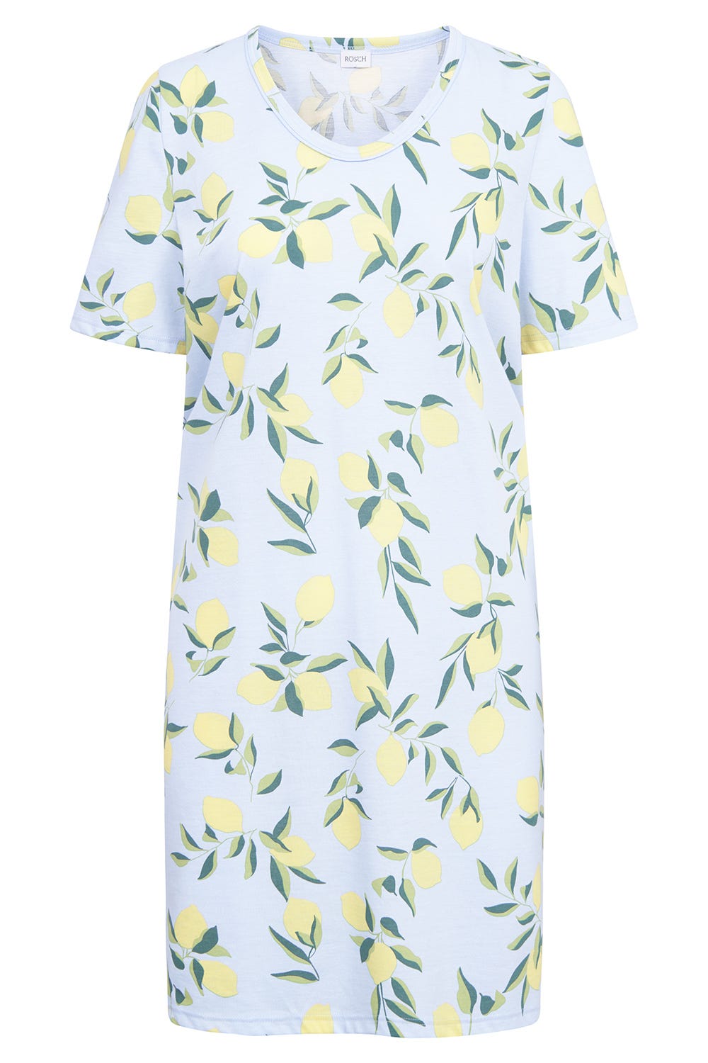 Hollowbild von Nachthemd im Zitronendruck sommerlich 100% Baumwolle