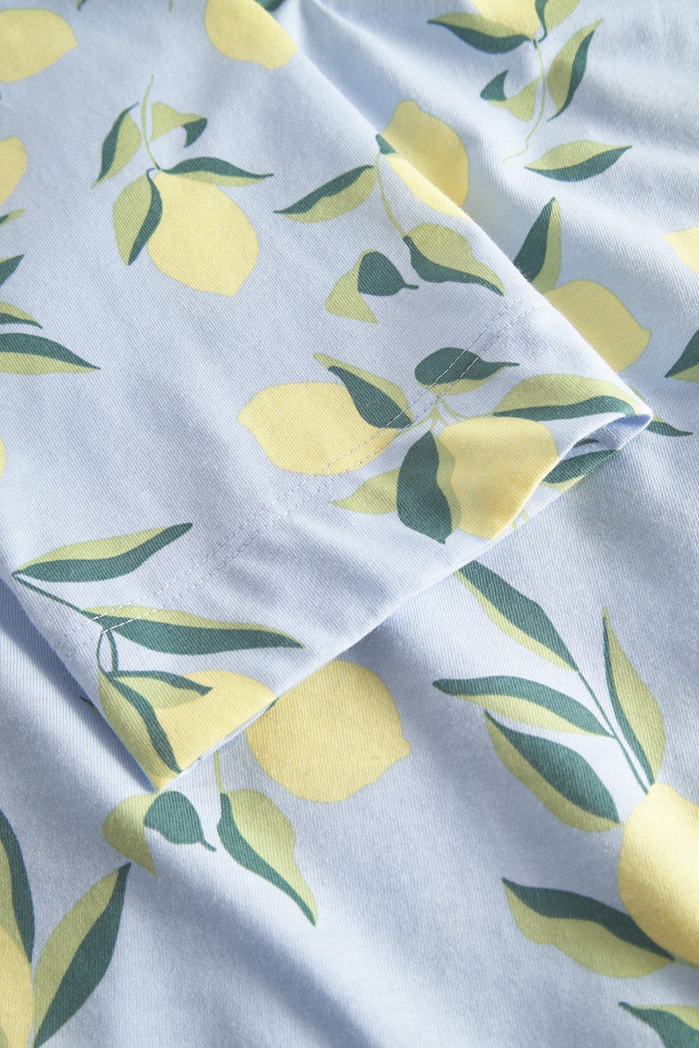 Detailbild 2 von Morgenmantel im Zitronendruck sommerlich 100% Baumwolle