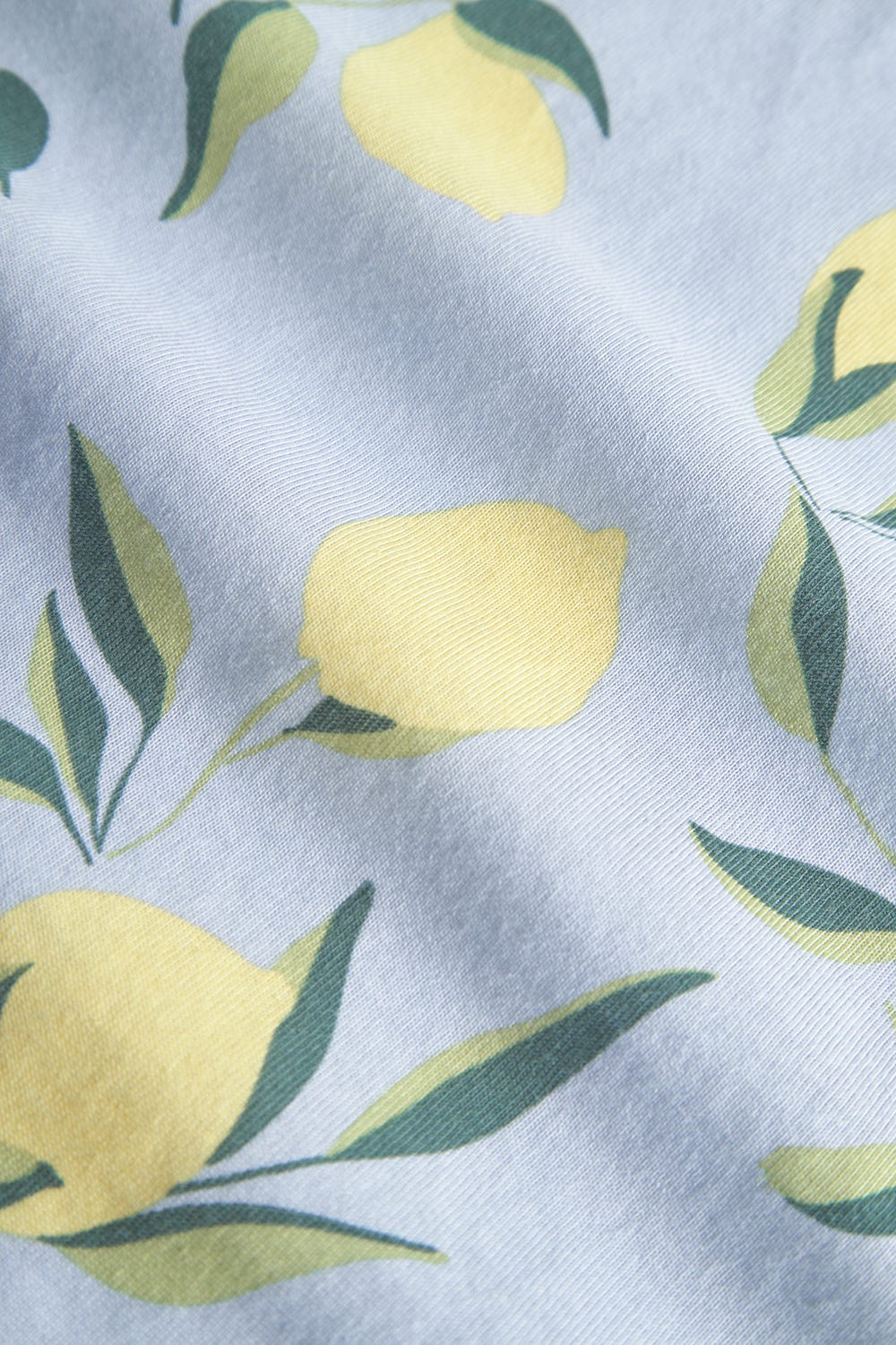 Detailbild 3 von Morgenmantel im Zitronendruck sommerlich 100% Baumwolle