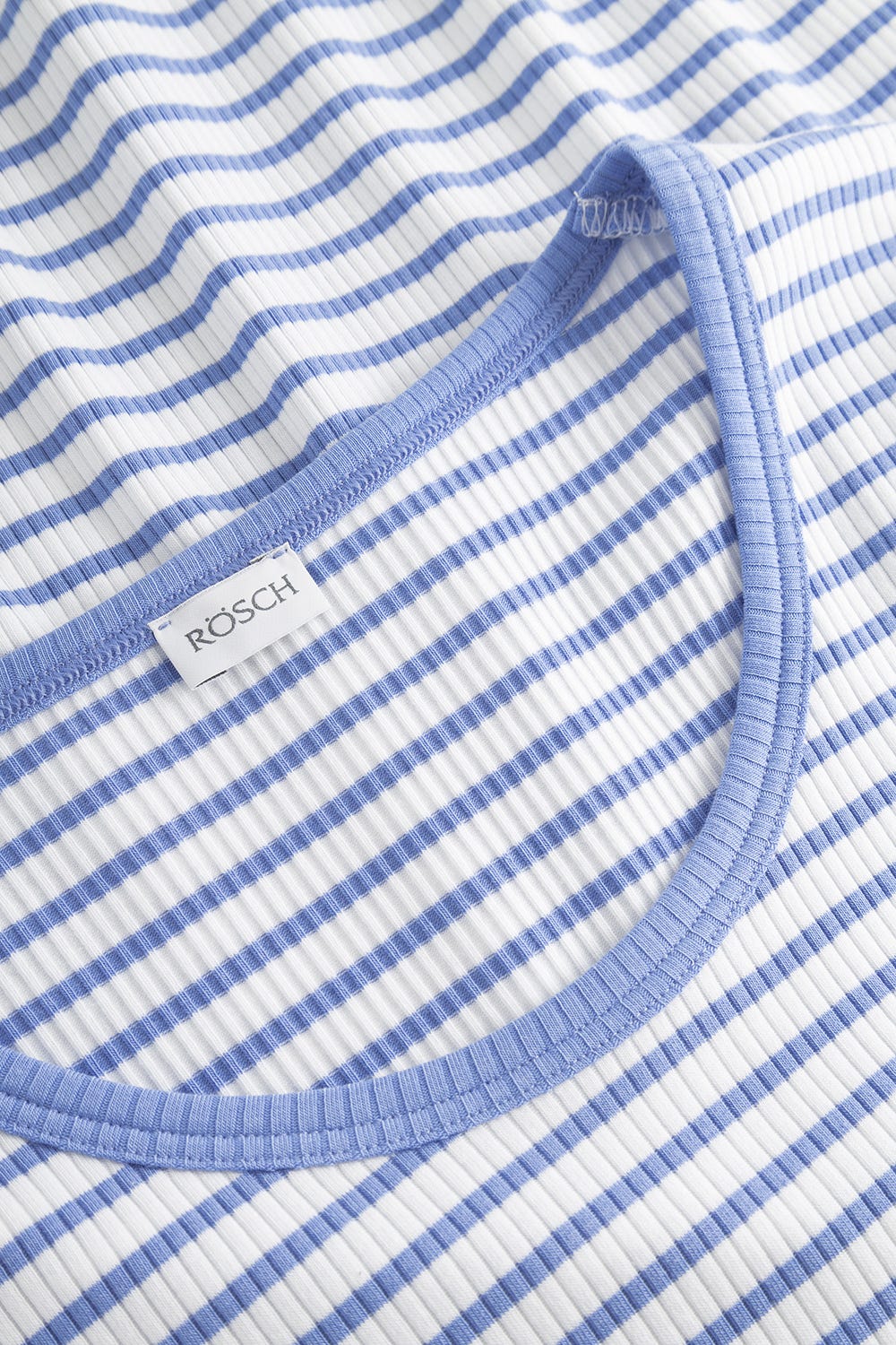 Detailbild 1 von Pyjama mit Streifendruck Blau-Weiß Feinrippe