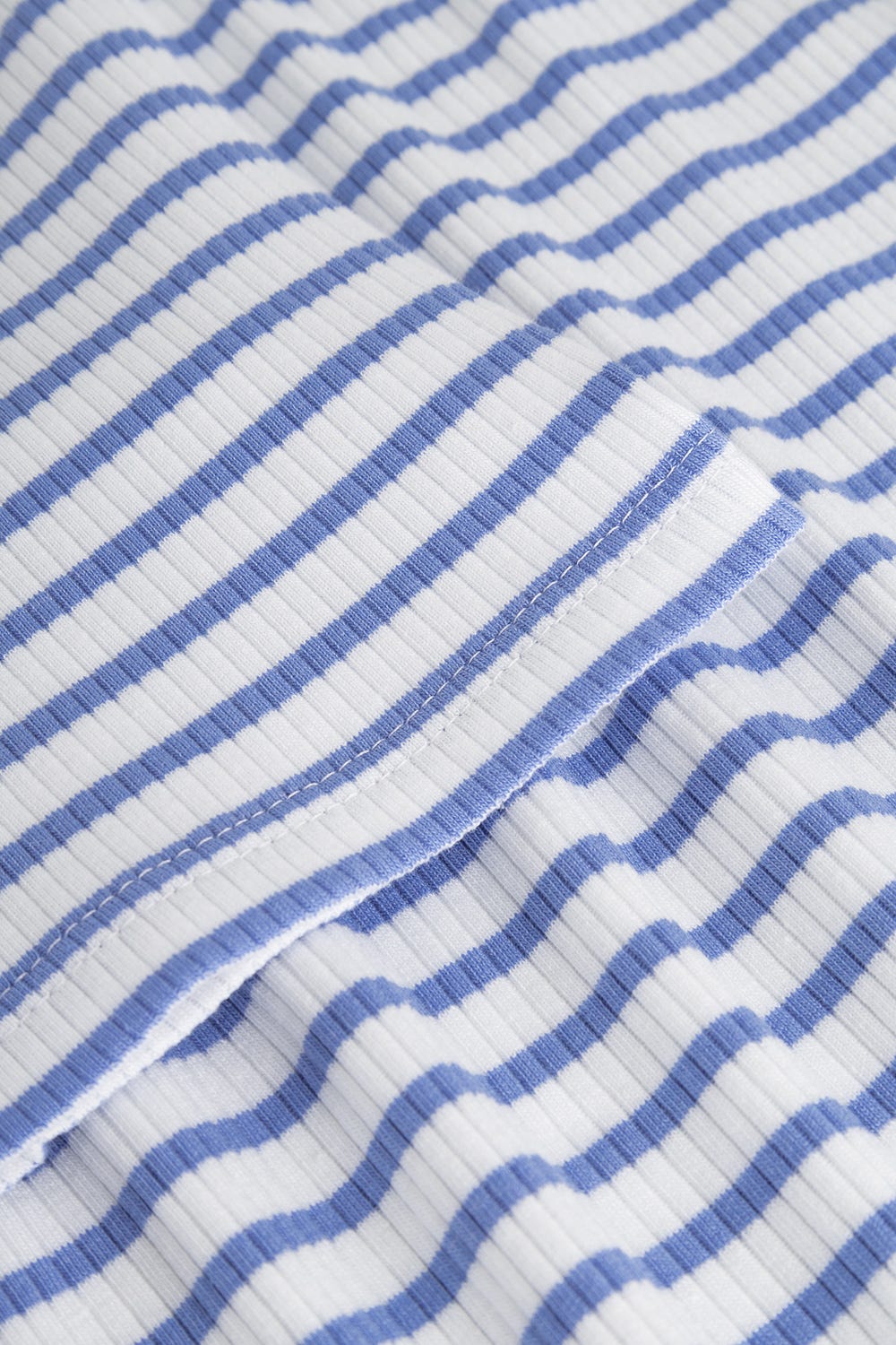 Detailbild 2 von Pyjama mit Streifendruck Blau-Weiß Feinrippe