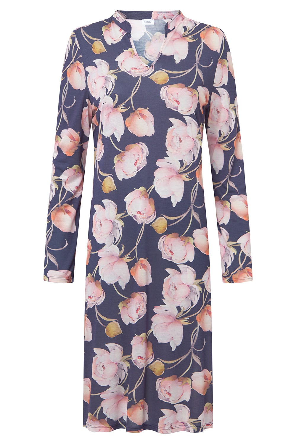 Hollowbild von Nachthemd im floralen Druck romantisch 100% Modal