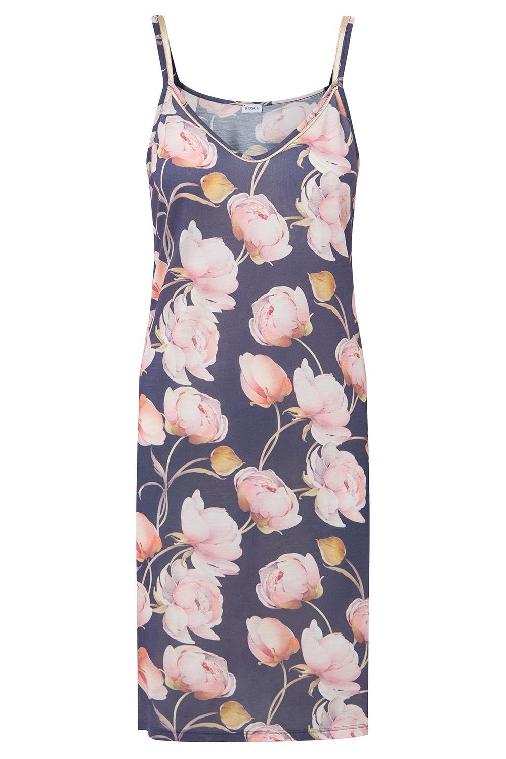 Hollowbild von Trägerkleid im floralen Druck romantisch 100% Modal