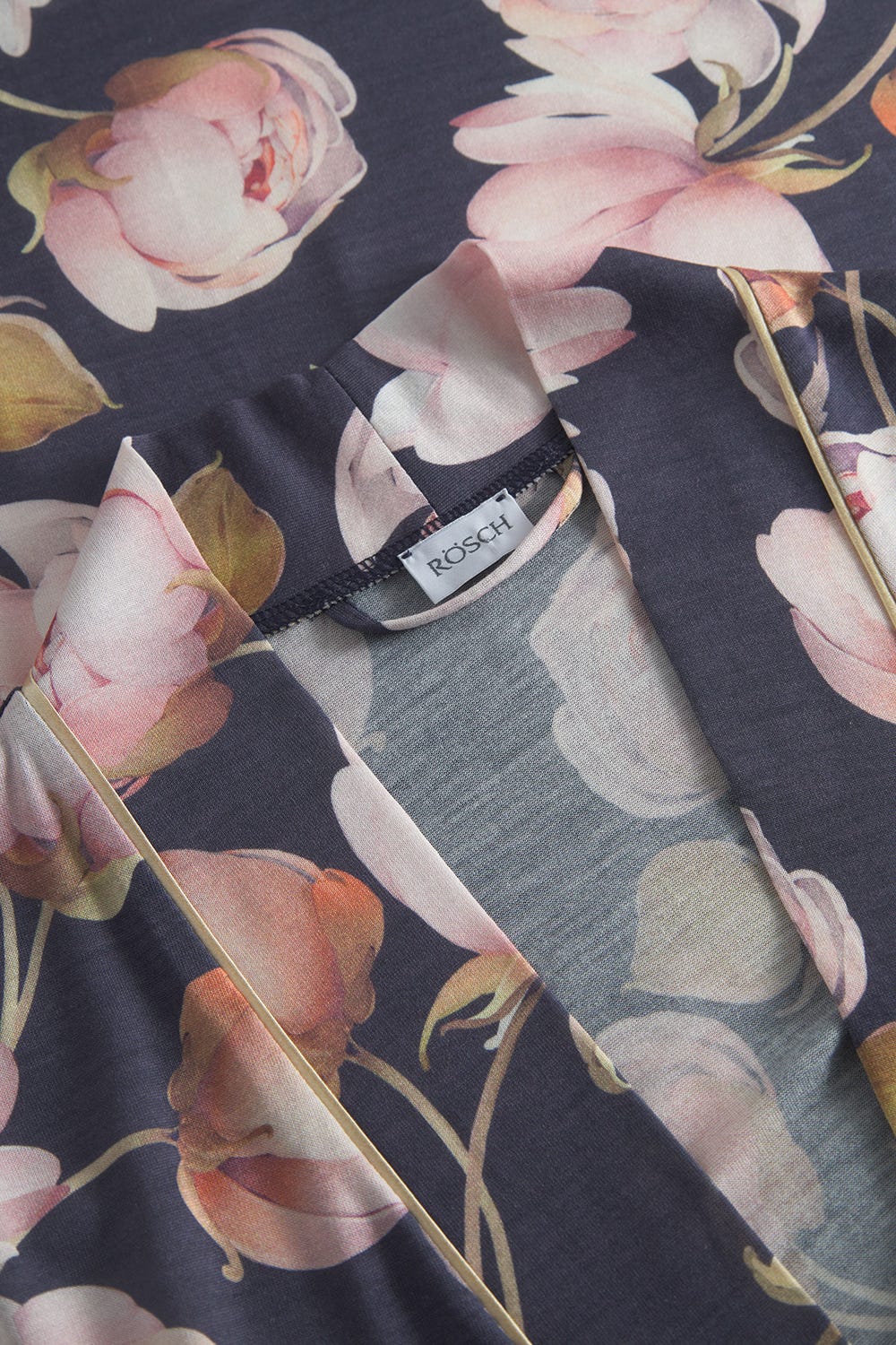 Detailbild 1 von Morgenmantel im floralen Druck romantisch 100% Modal