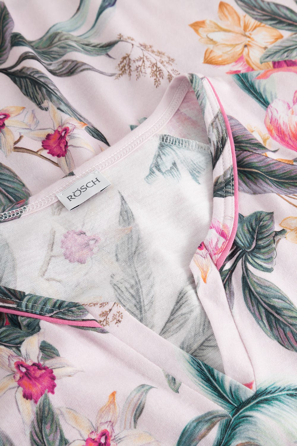 Detailbild 1 von Nachthemd im sommerlichen Blumendruck exotisch Baumwolle/Modal