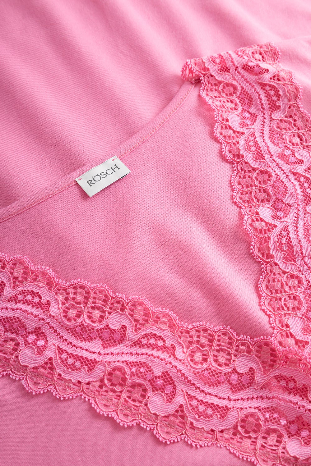Detailbild 1 von Pyjama mit Spitzendetails Pink Baumwolle/Modal
