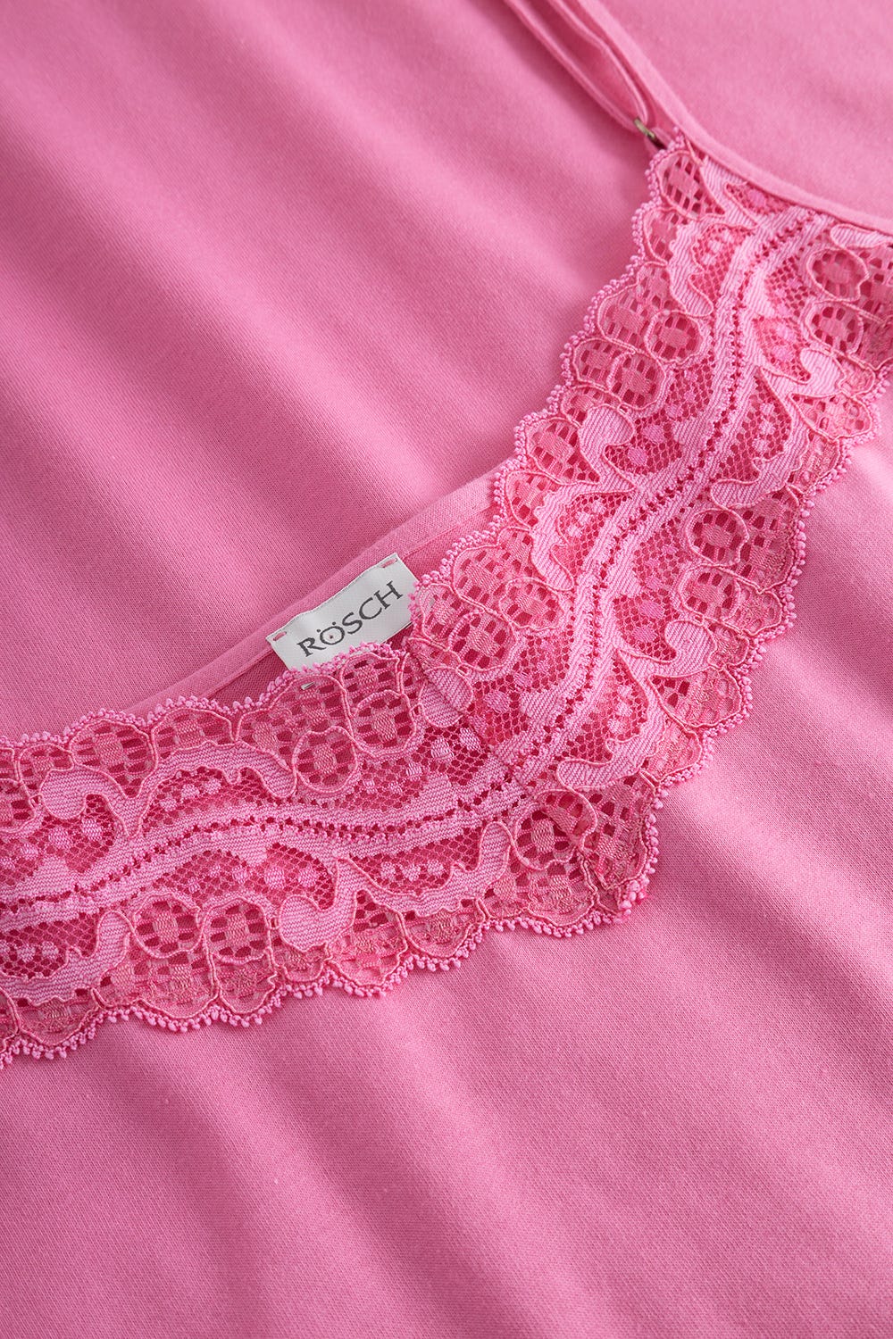 Detailbild 1 von Trägerkleid mit Spitzendetails Pink Baumwolle/Modal