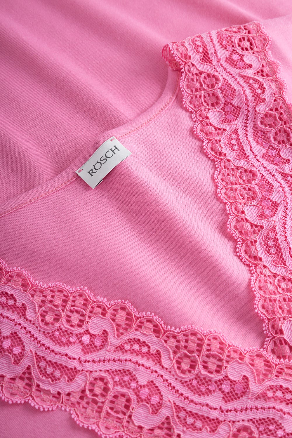 Detailbild 1 von Nachthemd mit Spitzendetails Pink Baumwolle/Modal