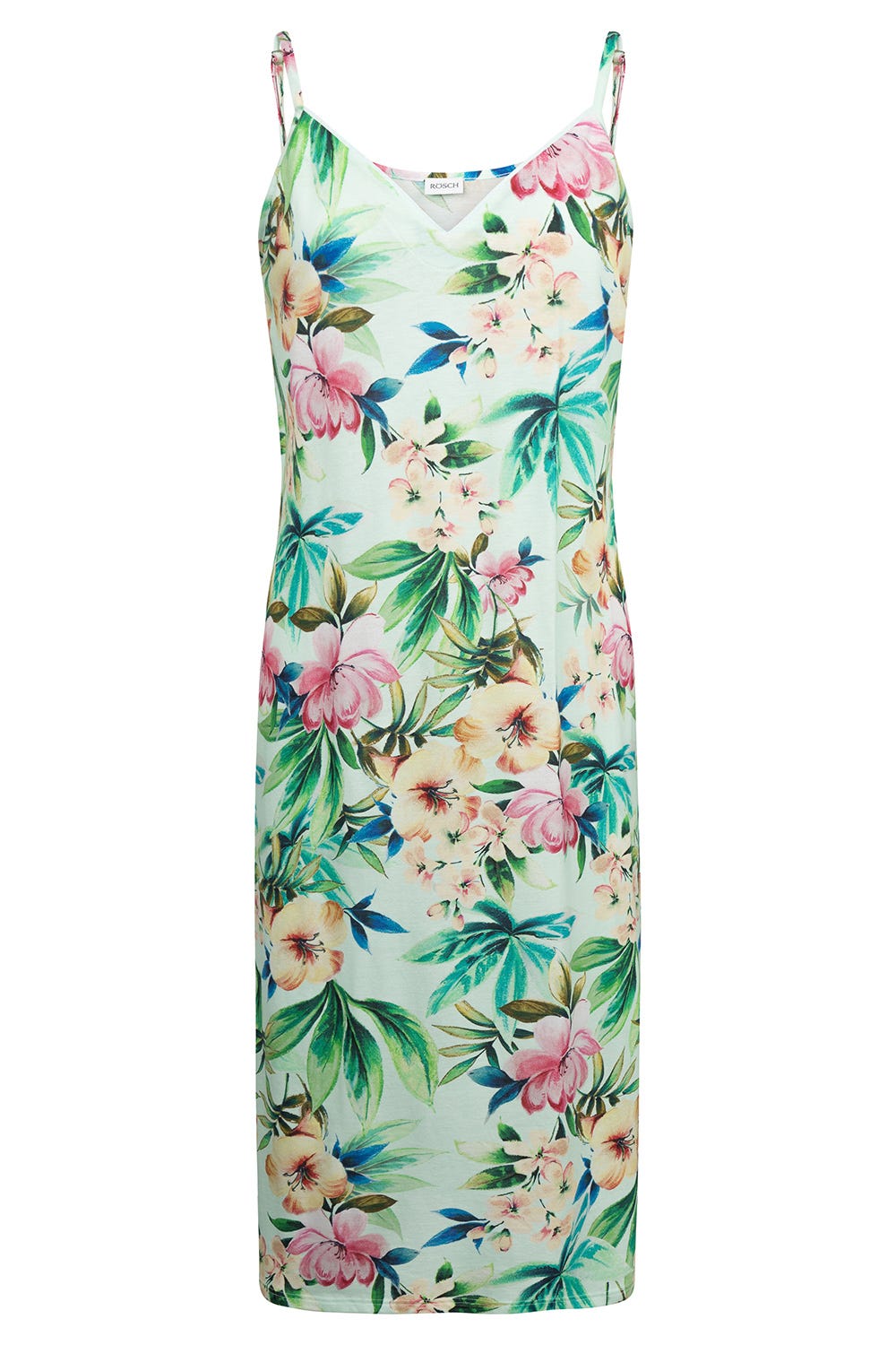Hollowbild von Nachtkleid im exotischen Blumendruck Baumwolle/Modal