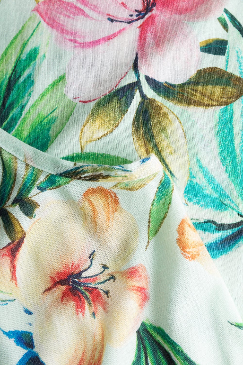 Detailbild 3 von Nachtkleid im exotischen Blumendruck Baumwolle/Modal