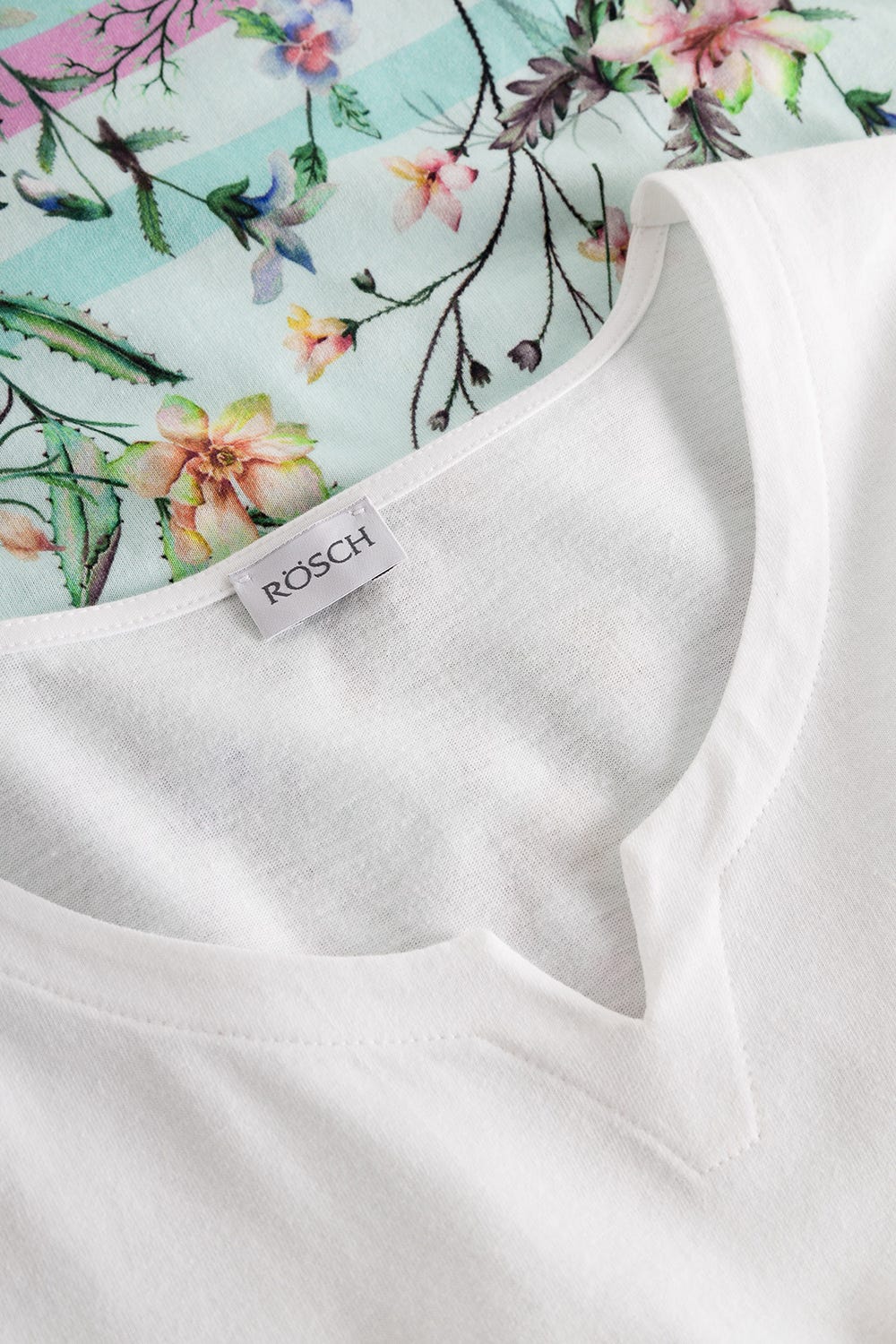 Detailbild 1 von Nachthemd mit Frühlingsblumen-Druck 100% Baumwolle