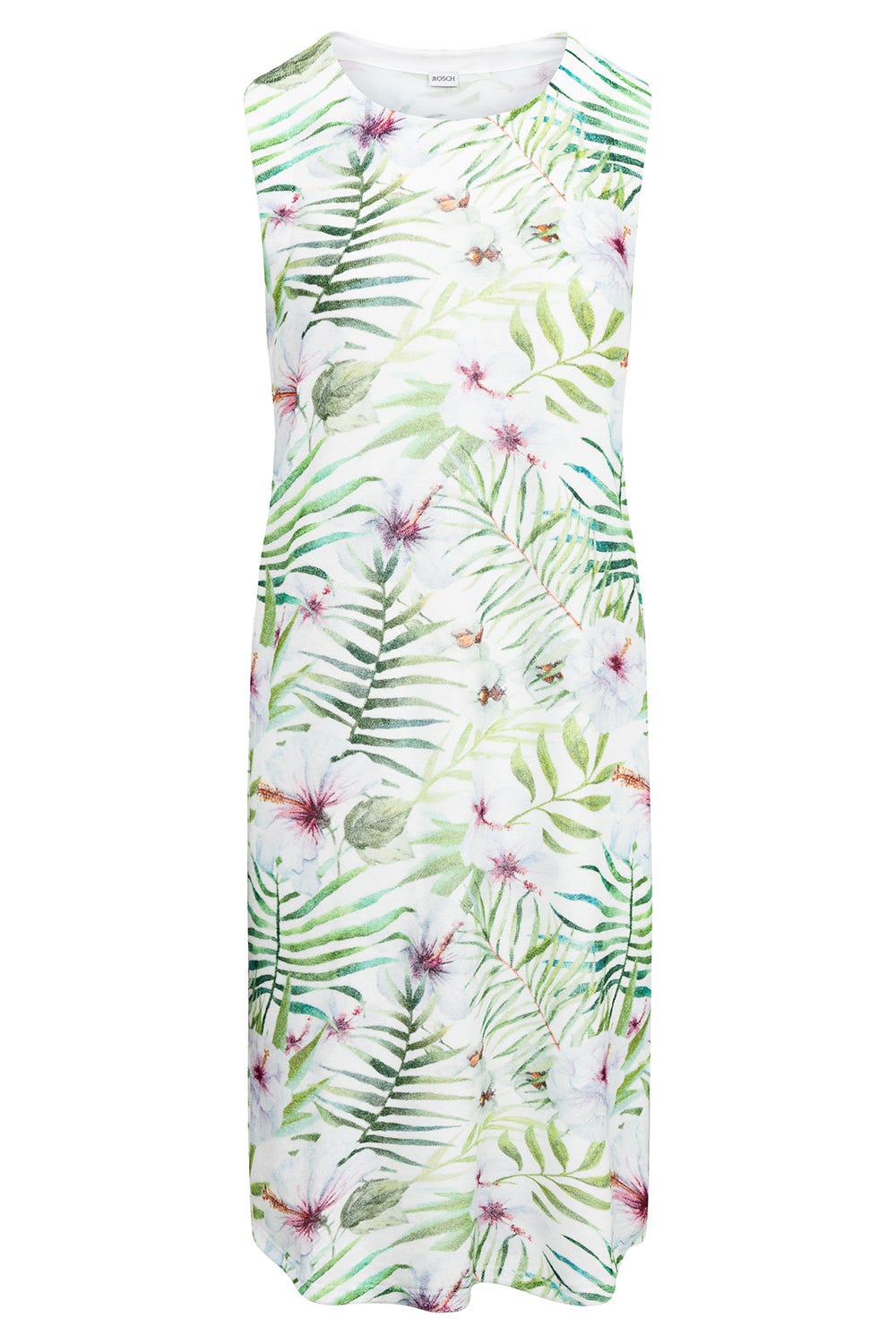 Hollowbild von Frottee-Kleid im exotischem Blumendruck Baumwolle/Polyester