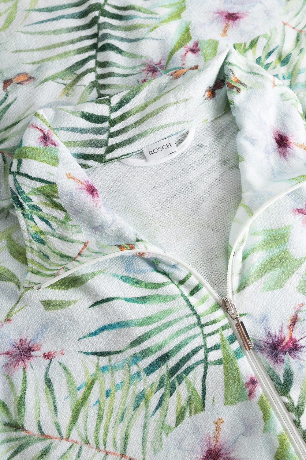 Detailbild 1 von Morgenmantel im exotischem Blumendruck Frottee Baumwolle/Polyester