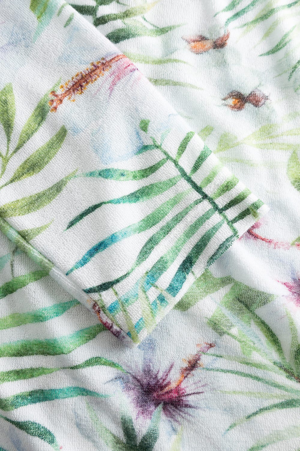Detailbild 2 von Morgenmantel im exotischem Blumendruck Frottee Baumwolle/Polyester