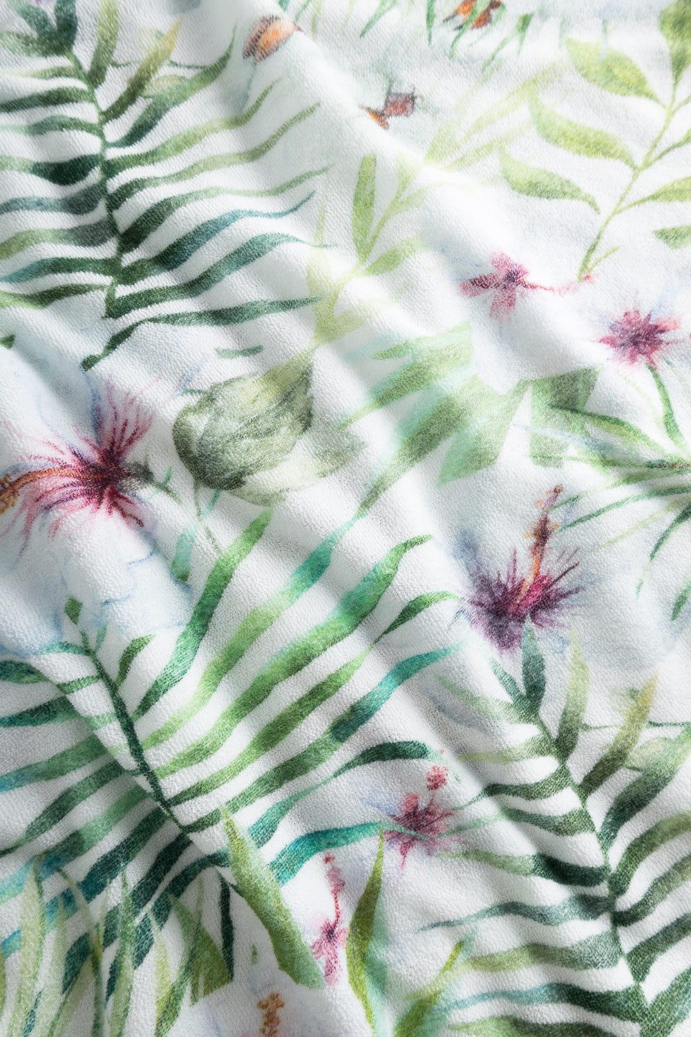 Detailbild 3 von Morgenmantel im exotischem Blumendruck Frottee Baumwolle/Polyester