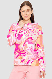 Frontalbild von Sweatshirt im Batikdruck Baumwolle/Elasthan