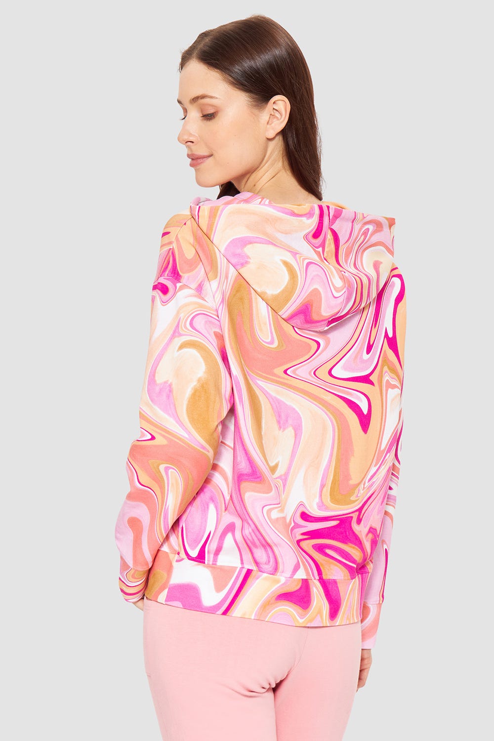 Rückansicht von Sweatshirt im Batikdruck Baumwolle/Elasthan