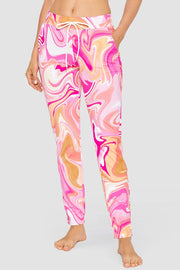 Frontalbild von Sweathose im Batikdruck Baumwolle/Elasthan