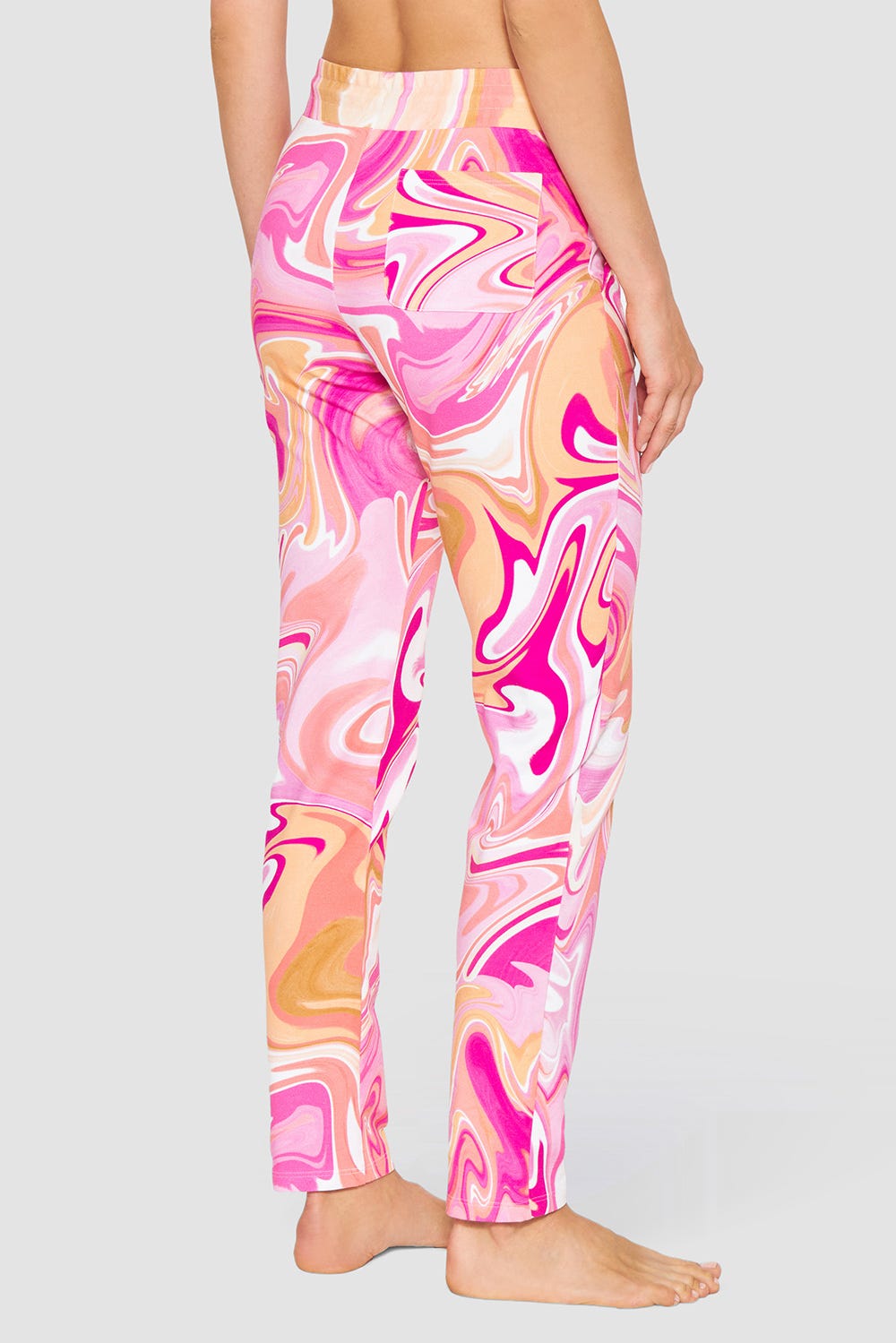 Rückansicht von Sweathose im Batikdruck Baumwolle/Elasthan