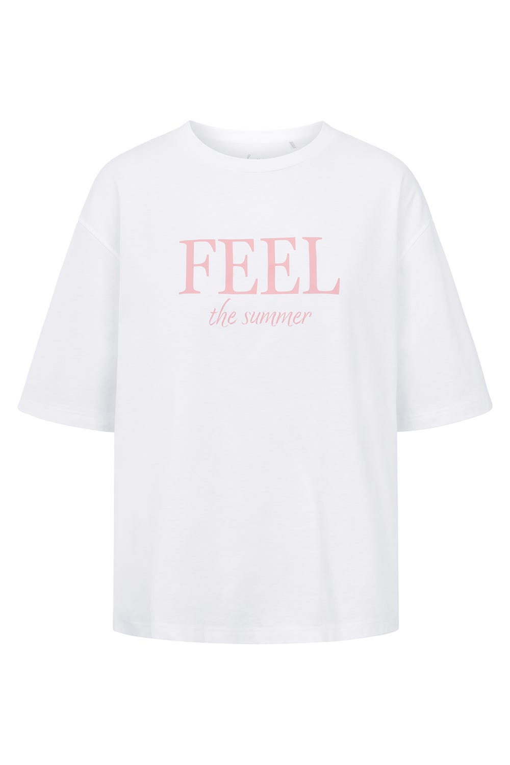 Hollowbild von T-Shirt mit Schriftzug Sommer 100% Baumwolle