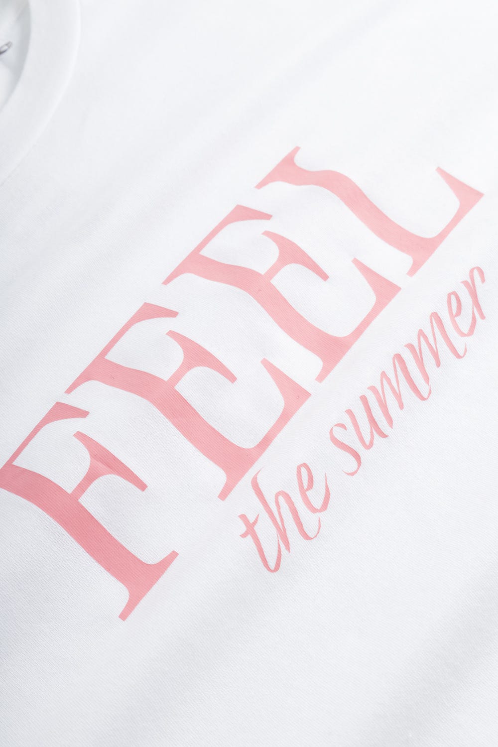 Detailbild 2 von T-Shirt mit Schriftzug Sommer 100% Baumwolle
