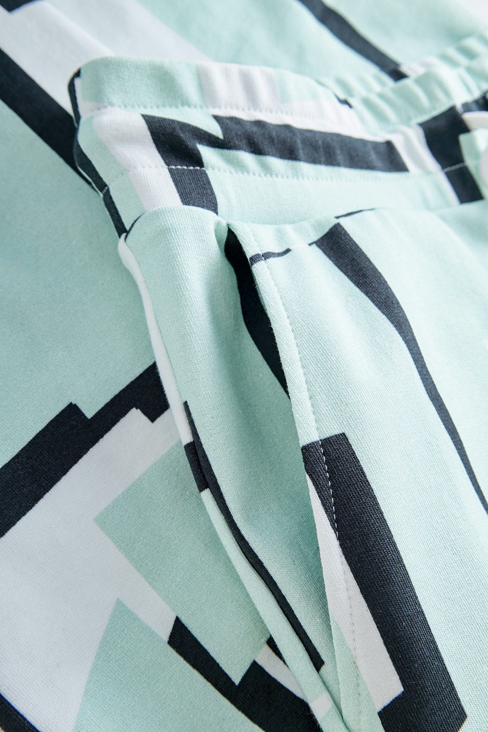 Detailbild 2 von Sweathose im Letter-Print Türkis Baumwolle/Elasthan