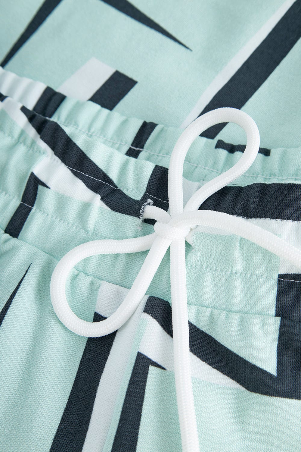 Detailbild 2 von Sweat Bermuda im Letter-Print Türkis Baumwolle/Elasthan