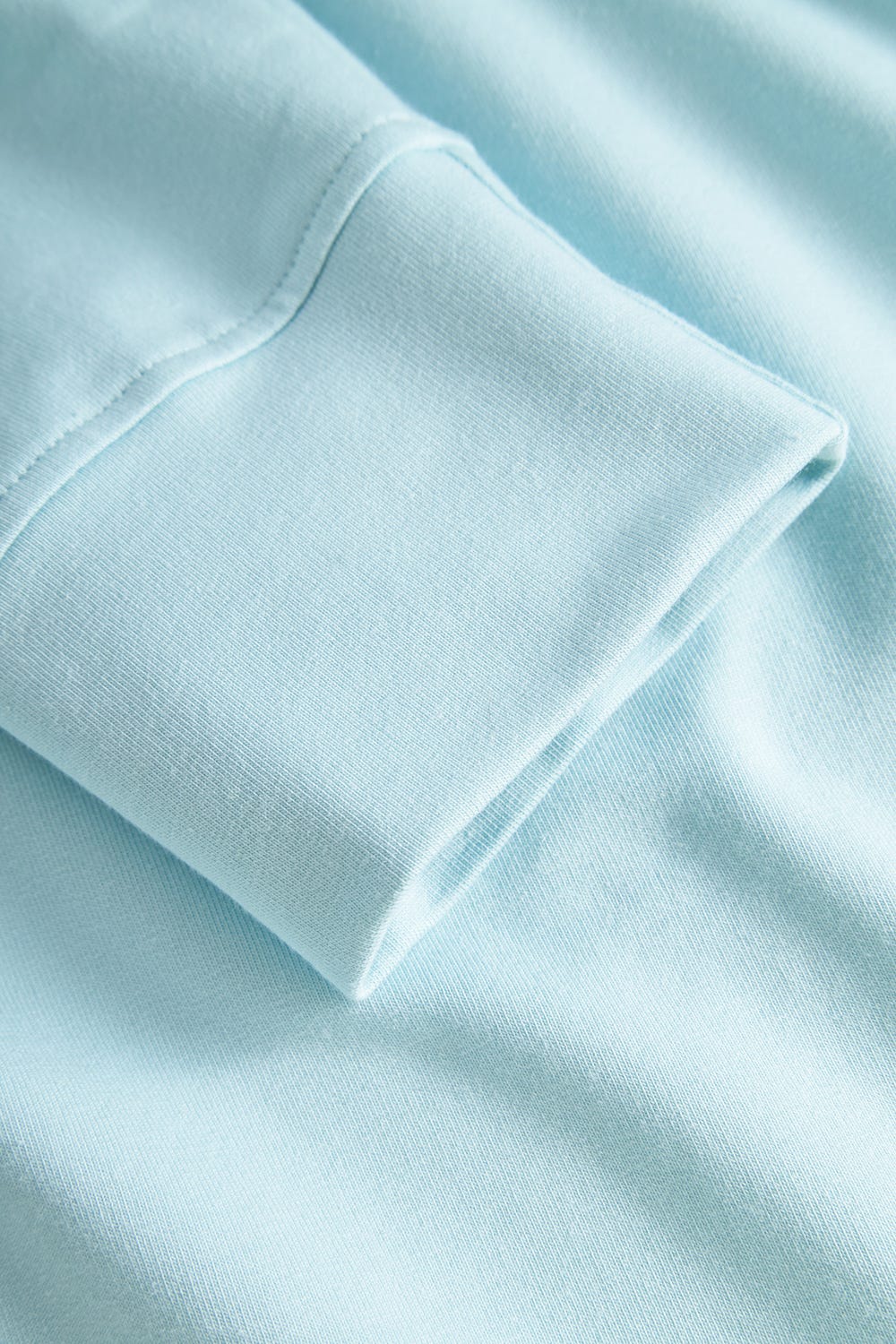 Detailbild 3 von Sweatjacke mit Ziernähten Türkisblau Baumwolle/Elasthan