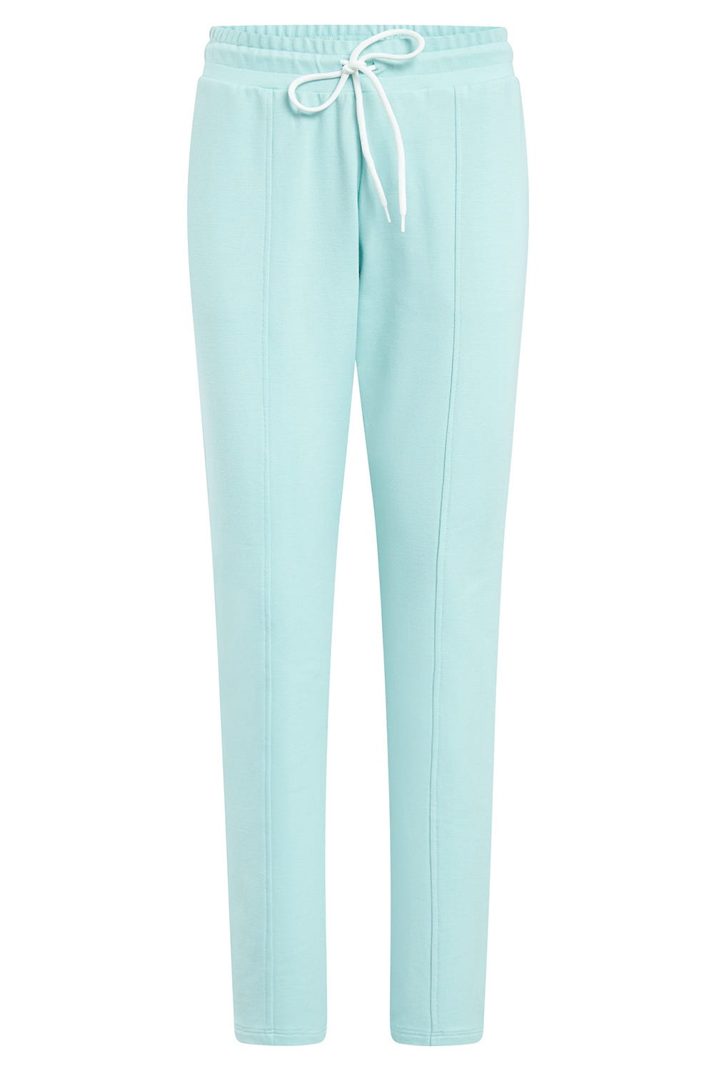 Hollowbild von Sweathose mit Ziernähten Türkisblau Baumwolle/Elasthan